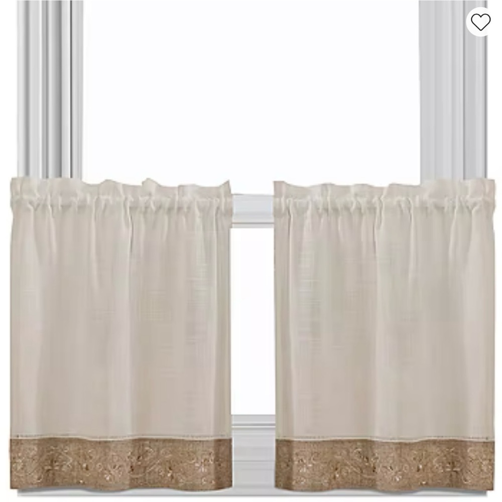 Oakwood 2-pc. Decorative Window Treatment 58” X 24”